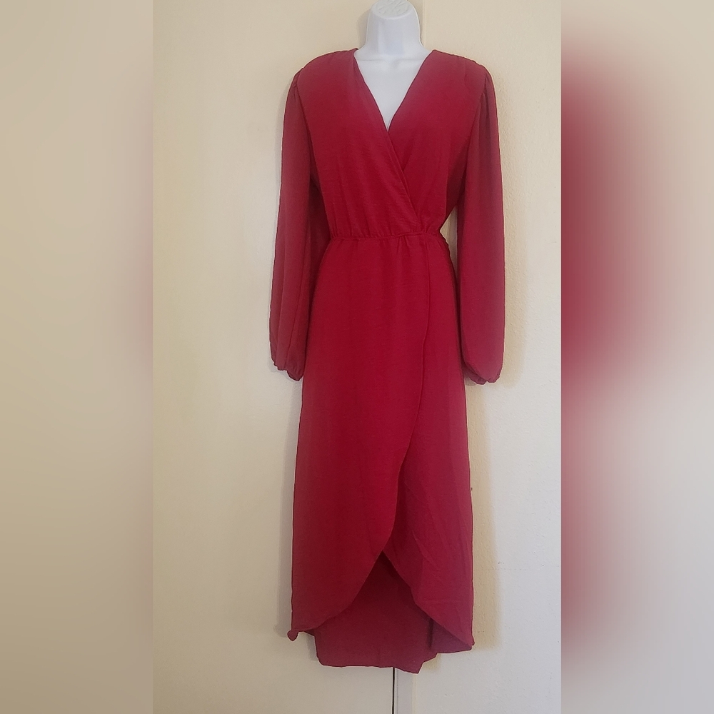 Culture C.O.D.E. Red Wrap Dress
